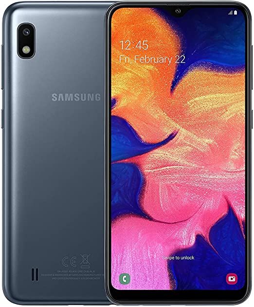 Samsung A10 : vue de face et derrière